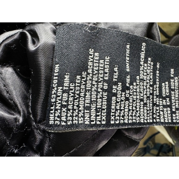 1 Madison Expedition Parka Adult M Heritage Jacket Black Faux Fur Hood‎ Womens - Picture 13 of 16